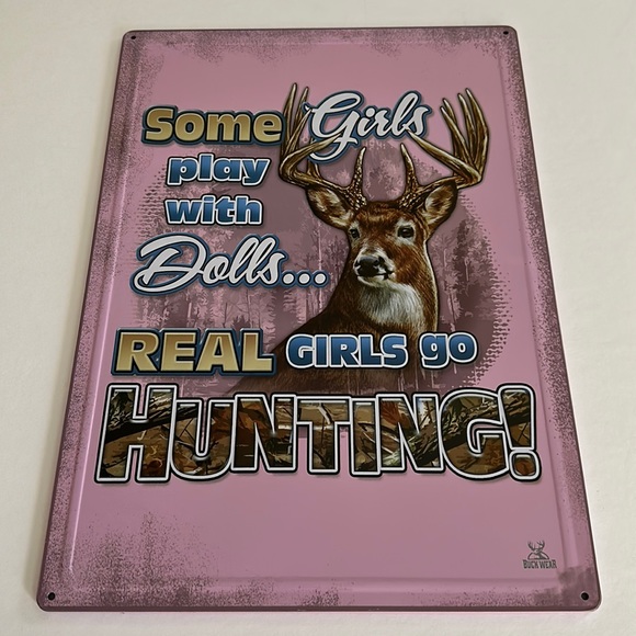 BUCK WEAR || Metal Hunting Sign - 11.9” W x 16.5” H - Picture 2 of 6